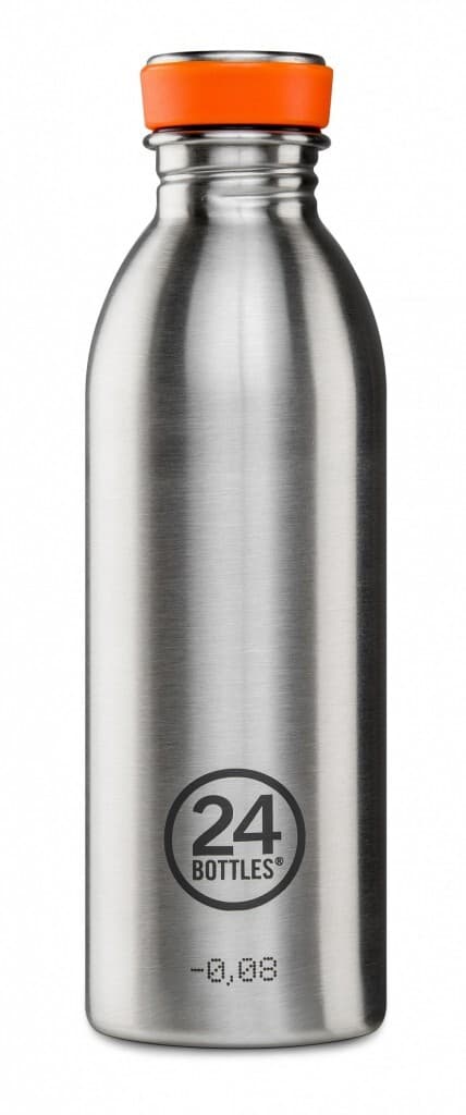 Enkeltvegget drikkeflaske i stål fra 24Bottles, Stainless Steel