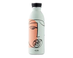 Enkeltvegget drikkeflaske i stål fra 24Bottles, Blue Calypso