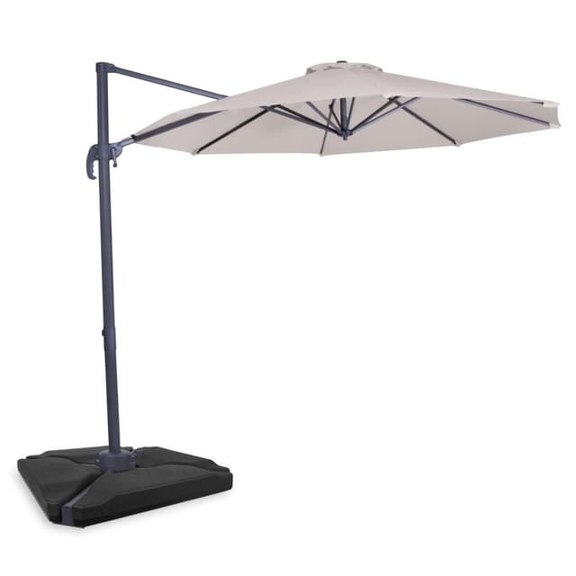 VONROC Parasoll Bardolino 300cm – Premium parasoll -  Beige |Inkl. 4st Parasollplattor