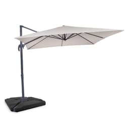 VONROC Parasoll Pisogne 300x300cm –  Premium parasoll - Beige |Inkl. 4st Parasollplattor
