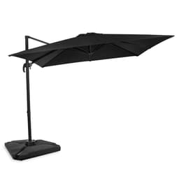VONROC Parasoll Pisogne 300x300cm –  Premium parasoll - Antracit / Svart |Inkl. 4st Parasollplattor
