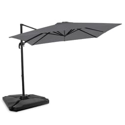 VONROC Parasoll Pisogne 300x300cm –  Premium parasoll - Grå |Inkl. 4st Parasollplattor