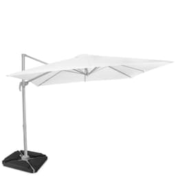 VONROC Parasoll Pisogne 300x300cm –  Premium parasoll - Vit |Inkl. 4st Parasollplattor