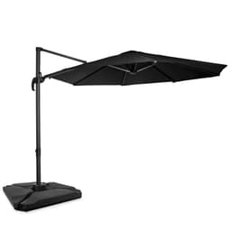 VONROC Parasoll Bardolino 300cm – Premium parasoll -  Antracit/Svart |Inkl. 4st Parasollplattor