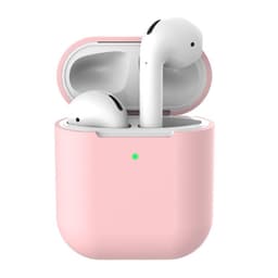 SKALO AirPods 1/2 Ultratunn Silikon Fodral - Ljusrosa