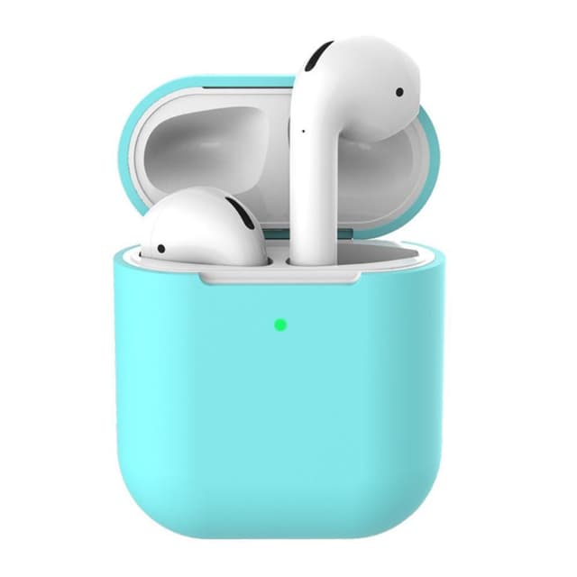 SKALO AirPods 1/2 Ultratunn Silikon Fodral - Turkos