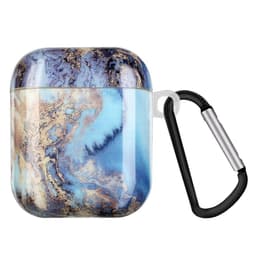 SKALO AirPods 1/2 Marmor TPU-cover m. Karabinhage - #3