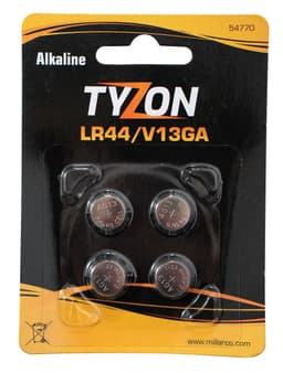 Tyzon LR44/ V13GA alkaliske batterier 4-pk