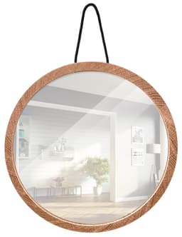 Home>itspegel med träram Ø 20,5 cm ek natur