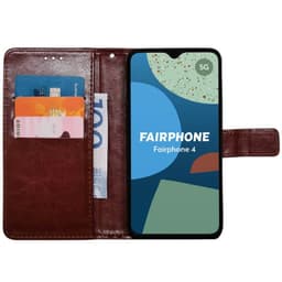 Lompakkokotelo 3-kortti Fairphone 4 - Ruskea