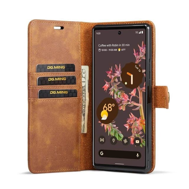 Mobil lommebok DG-Ming 2i1 Google Pixel 6 - Brun