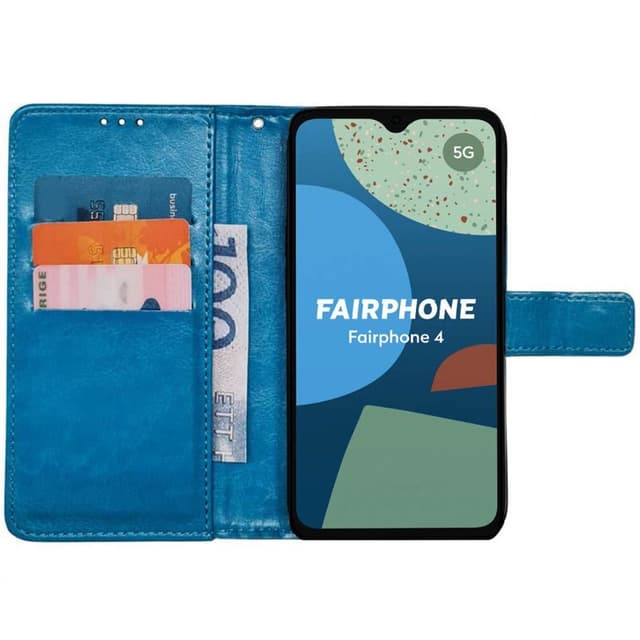 Mobilplånbok 3-kort Fairphone 4 - Ljusblå