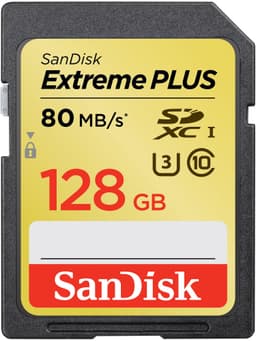 SanDisk Extreme Plus SD muistikortti 128GB