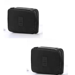 Kosmetisk veske med stor kapasitet Sminkeveske 2-pak Sort
