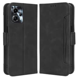 För Motorola Moto G13 / G23 Plånboksfodral korthållare  - Svart