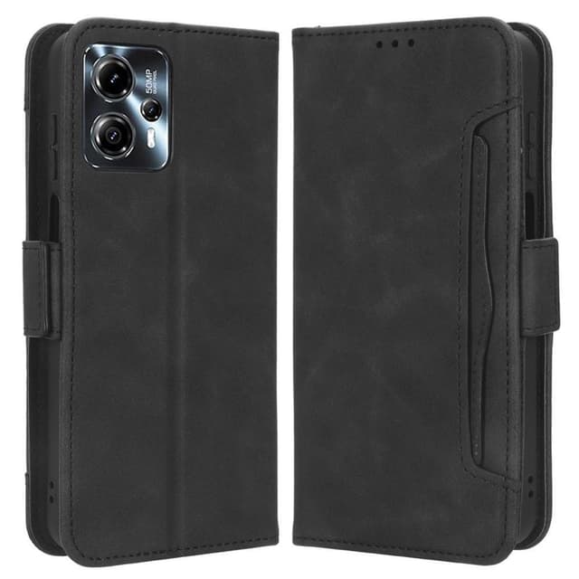 För Motorola Moto G13 / G23 Plånboksfodral korthållare  - Svart