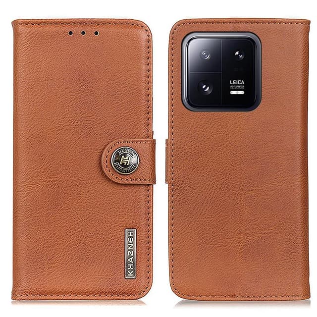 KHAZNEH Xiaomi 13 5G Plånboksfodral - Brun
