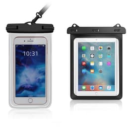 Vattentät väska för surfplatta Telefon Vattentät väska 2-Pack Svart