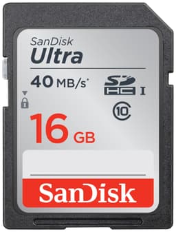 SanDisk Ultra SDHC 16 GB hukommelseskort