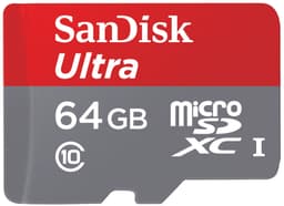SanDisk Ultra Micro SDXC muistikortti ja sovitin 64 GB