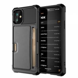 Stöttåligt skal till iPhone 13 Pro med korthållare, Svart