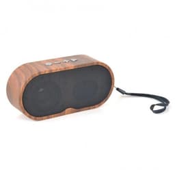 Liten Portabel Bluetooth Høyttaler i Mørkt Tre