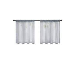 Simple Elegant Short Curtain 2-Pack Grå 76x60 cm
