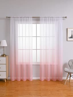 Lutande ljusfiltrerande gardin Flerfärgad 100x200 cm