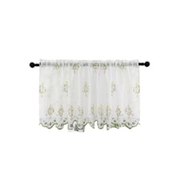 Kirjonta kukka lyhyt verho Keltainen 132x53x1 cm