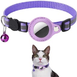 SKALO Kissapanta AirTag pidike ja kello - Violetti