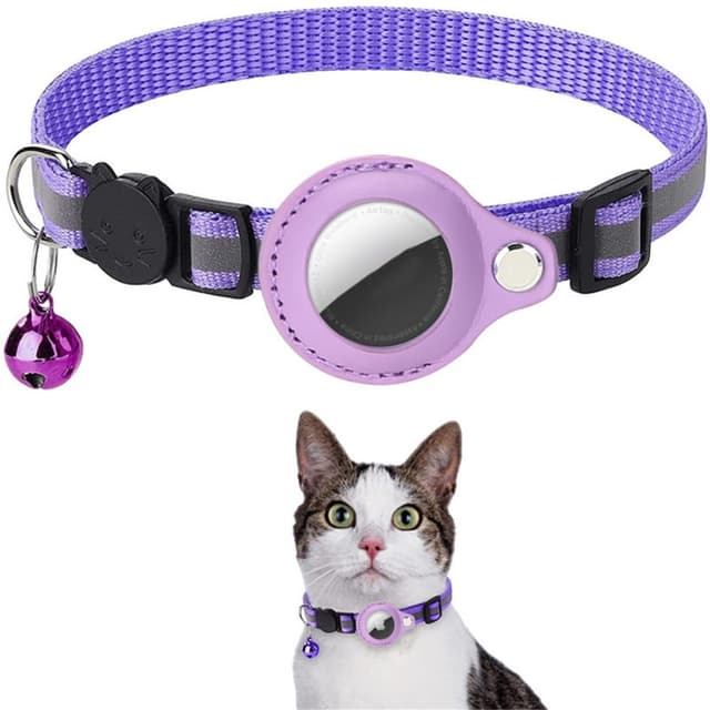 SKALO Kissapanta AirTag pidike ja kello - Violetti