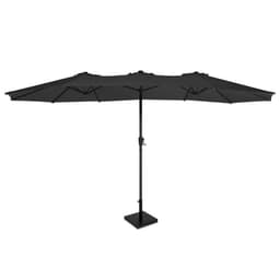 VONROC Parasoll Iseo 460x270cm –  Premium parasoll - Antracit/Svart |Inkl. 26kg fot