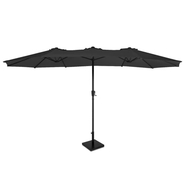 VONROC Parasoll Iseo 460x270cm –  Premium parasoll - Antracit/Svart |Inkl. 26kg fot