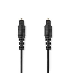 Nedis Optisk ljudkabel | TosLink Hane | TosLink Hane | 3.00 m | Rund | PVC | Svart | Låda