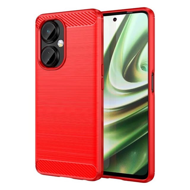Børstet silikone cover OnePlus Nord CE 3 Lite - Rød