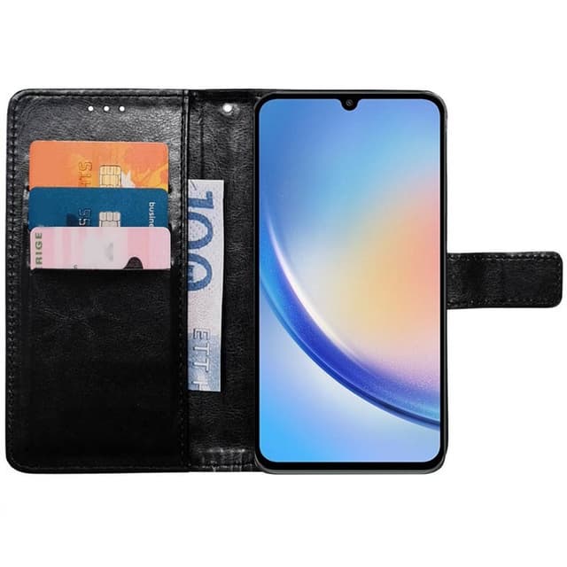 Wallet cover 3-kort Samsung Galaxy A24 4G - Sort
