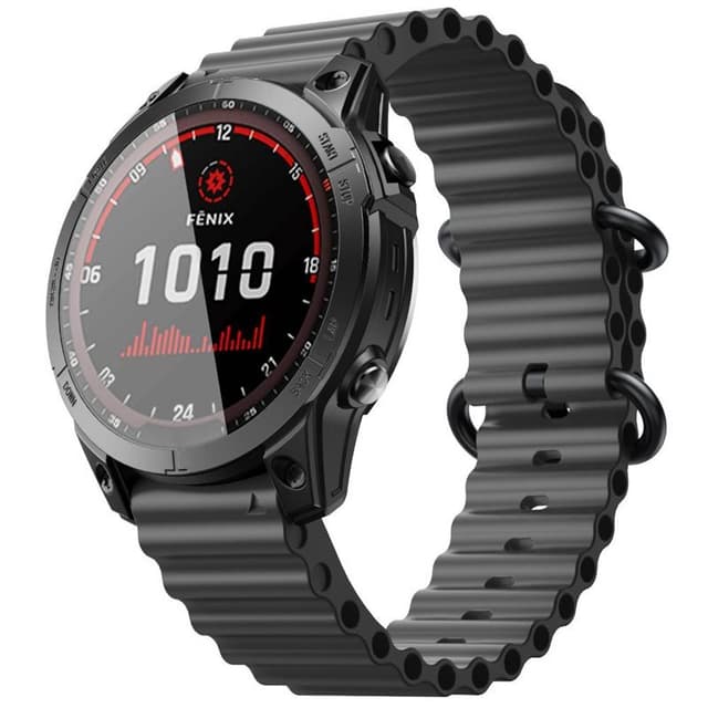 Ocean urheiluranneke Garmin Fenix 7X - Musta