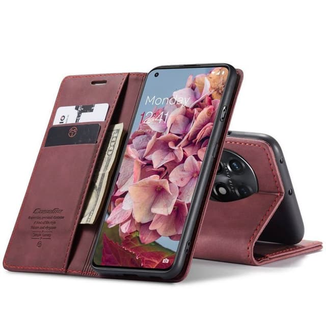CaseMe Smart Magnet FlipCase OnePlus 11 - Viininpunainen