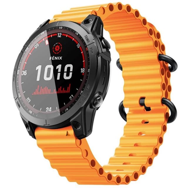 Ocean Armbånd Garmin Fenix 7X - Oransje