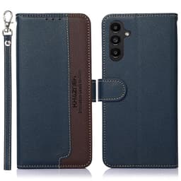 KHAZNEH Samsung Galaxy A14 Plånboksfodral - Blå/Brun
