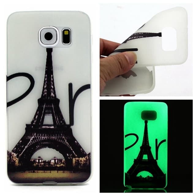 Samsung Galaxy S7 Edge Skal Glow in the dark - Eiffel Tower