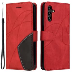 Til Samsung Galaxy A34 5G KT Series-1 Pung Telefontaske - Rød/Sort