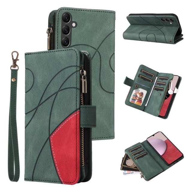 KT Multifunktion Series-5 Til Samsung Galaxy A14 Telefontaske - Grøn