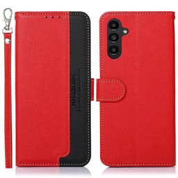 KHAZNEH Samsung Galaxy A14 Plånboksfodral - Röd/Svart
