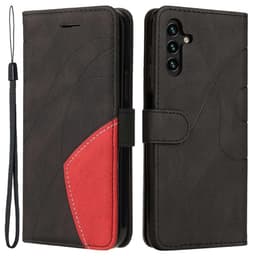 Til Samsung Galaxy A14 5G KT Series-1 Pung Telefontaske - Sort/Rød