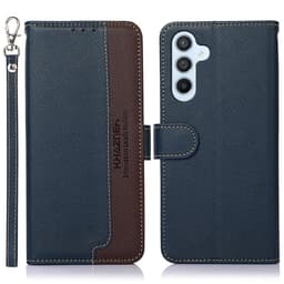 KHAZNEH Samsung Galaxy A54 Plånboksfodral - Blå/Brun
