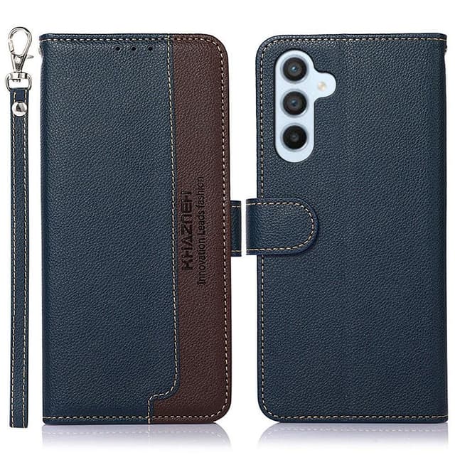 KHAZNEH Samsung Galaxy A54 Plånboksfodral - Blå/Brun