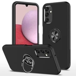 Samsung Galaxy A14 5G Fingerring Kickstand Hybrid Taske - Sort