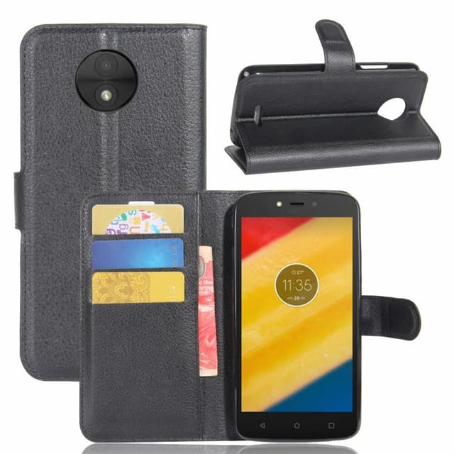 Lenovo Moto C Fodral Litchi - Svart