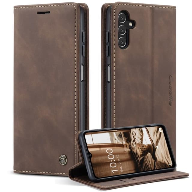 CASEME Retro lompakkokotelo Samsung Galaxy A14: lle - Kahvi